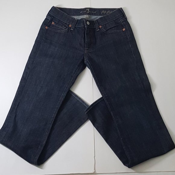 Women's 7 FOR ALL MANKIND Boot Cut Jeans Size 27 Blue - Picture 5 of 11